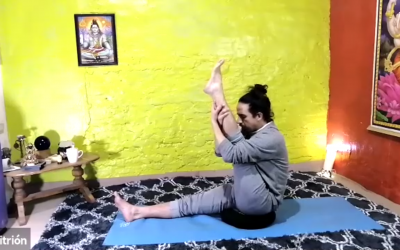 Yoga para la ansiedad y estres, con estiramientos.