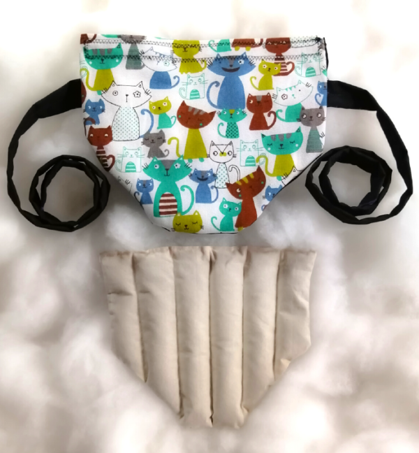 Guatero Semillas Menstrual/Lumbar 100% algodon modelo Gatitos