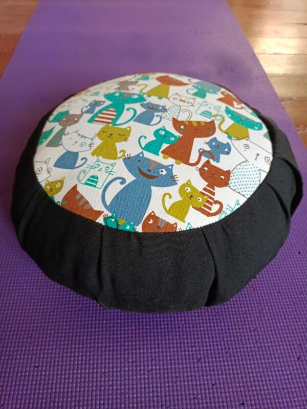 Zafu Ecológico de Meditación y Yoga Modelo Gatos