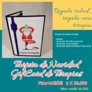 2 x 30.000 Giftcard de Terapia - Tarjeta Navidad impresa
