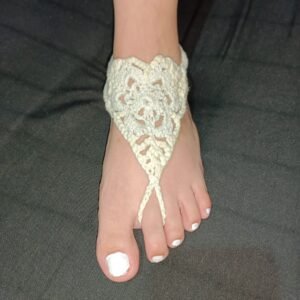 Sandalias Descalzas Crochet - blancas